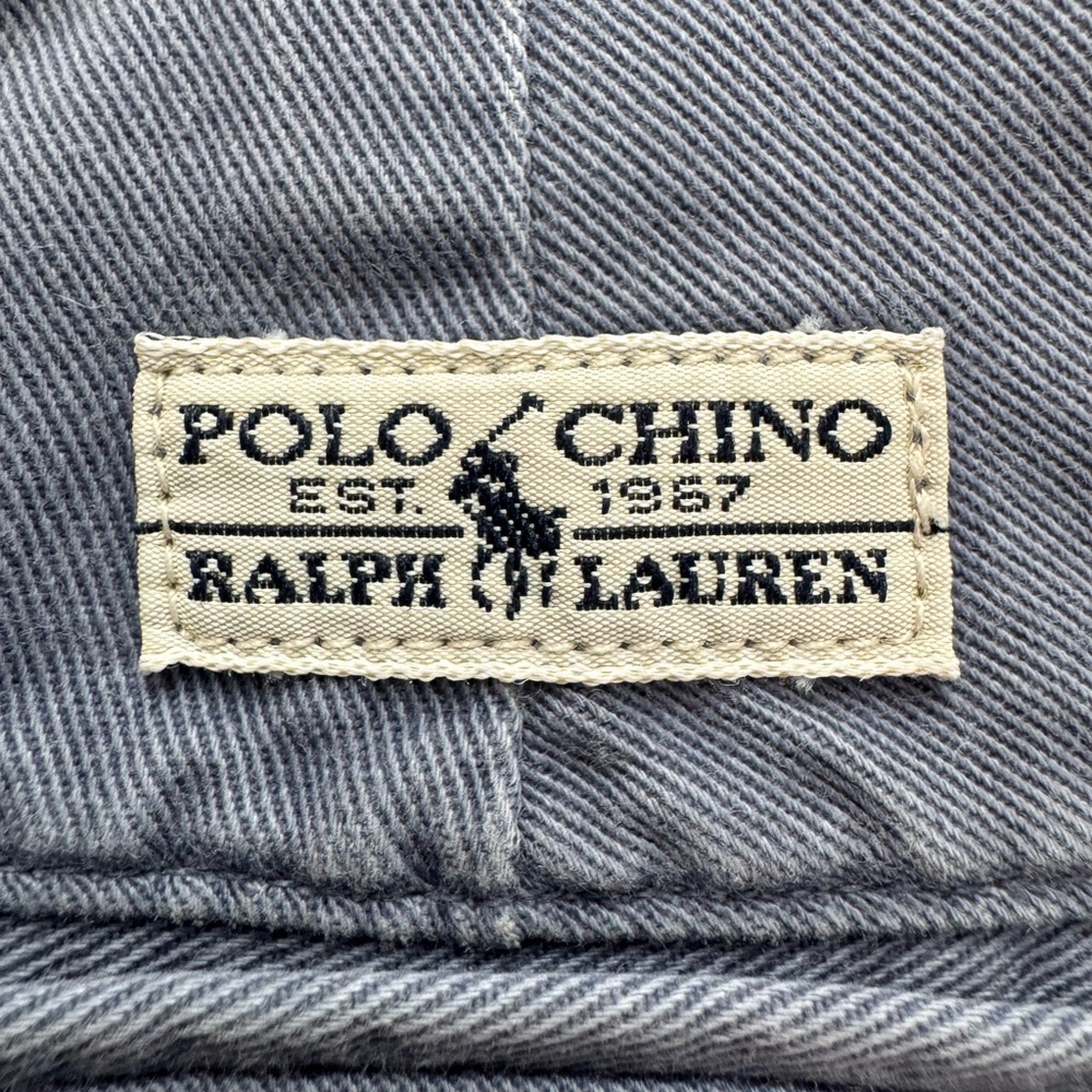 Vintage Polo Ralph Lauren Chino Men’s Shorts Size‎ 35 Light Blue/Gray Color Polo